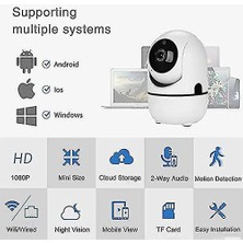 Htun Akıllı Wifi 1080P Cep Telefonu Uzaktan Görüntüleme, Evcil Hayvan Monitörü, Sesli Ses Etkileşimi, Hareket Algılama Güvenlik Kamerası, Gece Görüşü, Resim Alarmı P (Yurt Dışından)