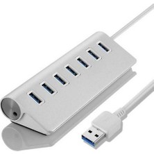 Htun Dizüstü Dizüstü Bilgisayar Universa Için 7 Port USB 3.0 Hub Splitter Güç Adaptörü (Yurt Dışından)