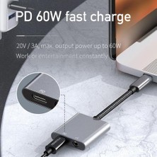 Htun 60 W Pd USB C Için 3.5mm + Tip C Kulaklık Dijital Ses Adaptörü Dac Hi Res Aux Kablosu iPad Pro MacBook Samsung S10 Huawei | Telefon Adaptörleri ve Amp;konvertörler (Yurt Dışından)