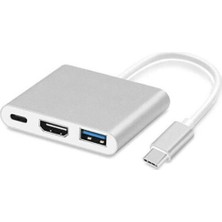 Htun 3 In 1 Tip C Usb-C 4 K USB 3.0 Hub Otg Adaptörü Kablosu Apple Macbooks Için HDMI (Yurt Dışından)