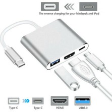 Htun 3 In 1 Tip C Usb-C 4 K USB 3.0 Hub Otg Adaptörü Kablosu Apple Macbooks Için HDMI (Yurt Dışından)