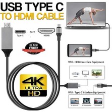 Htun Samsung Macbook Xiaomi Için USB C Tip-C - 4K HDMI Kablosu Hdtv Adaptörü (Yurt Dışından)