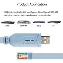 Htun USB Cisco Konsol Kablosu, Yönlendiriciler/anahtar/windows 7, 8,10 (12FT) ile Uyumlu Usb'den RJ45 Konsol Kablosuna (Yurt Dışından)