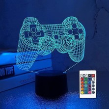 Htun 3D Gamepad Lambası Oyun Konsolu Gece Lambası 3D Illüzyon Lambası (Yurt Dışından)