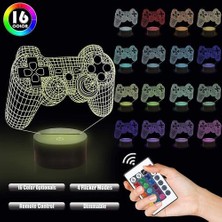 Htun 3D Gamepad Lambası Oyun Konsolu Gece Lambası 3D Illüzyon Lambası (Yurt Dışından)