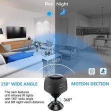 Htun Mini Spy, 32G 1080P Wifi Gece Görüşü ile Ev Güvenlik Gözetim Kamerası, Mini Bebek Kamerası ve Hareket Algılama (Siyah) (Yurt Dışından)