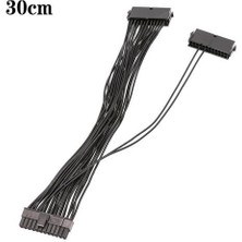 Htun 30 cm Çift Psu 24-Pin Anakart 18AWG Için Ayırıcı Kablo (Yurt Dışından)