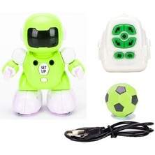 Htun Yeni Oyuncak Rc Futbol Robot Programlanabilir Eğitim Akıllı Uzaktan Kumanda Robotik USB Şarj Akıllı Robotlar Oyuncak Hediyeler Çocuk | Rc Robot (Yeşil) (Yurt Dışından)