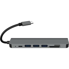 Htun Gri Tip C A C A To HDMI 4K USB C 3.0 Sd Tf Kart Okuyucu Adaptörü MacBook Samsung Dex Xiaomi 10 Projektör Tv Monitörü | (Yurt Dışından)