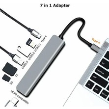 Htun Gri Tip C A C A To HDMI 4K USB C 3.0 Sd Tf Kart Okuyucu Adaptörü MacBook Samsung Dex Xiaomi 10 Projektör Tv Monitörü | (Yurt Dışından)