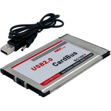 Htun Laptop_gift Of G Için Pcmcia - USB 2.0 Cardbus Çift 2 Bağlantı Noktalı 480M Kart Adaptörü (Yurt Dışından)