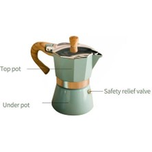 Htun 150 ml Kahve Makinesi Pot Alüminyum Mocha Espresso Percolator Pot Kahve Su Isıtıcısı Kafeteralar Espresso Percolator Stovetop Kahve Makinesi | Kahve Tencereler (Yurt Dışından)