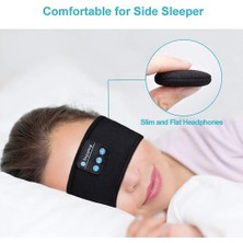 Htun Bluetooth Uyku Kulaklıkları Spor Kafa Bandı Kablosuz Müzik Kulaklık Yan Uyuyan Için Göz Maskesi (Yurt Dışından)