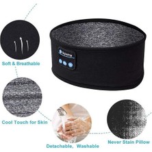 Htun Bluetooth Uyku Kulaklıkları Spor Kafa Bandı Kablosuz Müzik Kulaklık Yan Uyuyan Için Göz Maskesi (Yurt Dışından)
