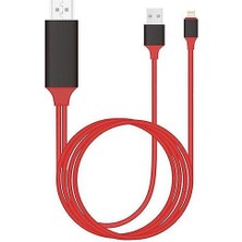 Htun (Kırmızı) Lightning - HDMI 1080P Hd Tv Kablosu Adaptörü Android IPhone Samsung Lg IPad Için (Yurt Dışından)