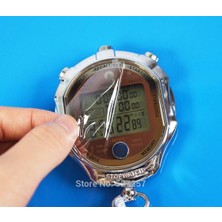 Htun Dijital Metal Kronometre 1/1000 Ikinci Futbol Spor Chronograph Sayaç Geri Sayım Zamanlayıcı Büyük Ekran Metronom Çalar Saat | Zamanlayıcılar (Gümüş) (Yurt Dışından)