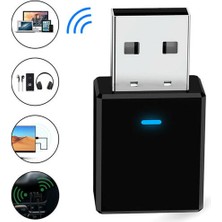 Htun USB Bluetooth 5.0 Ses Alıcı Verici Kablosuz Adaptörü (Yurt Dışından)