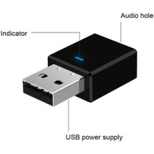 Htun USB Bluetooth 5.0 Ses Alıcı Verici Kablosuz Adaptörü (Yurt Dışından)