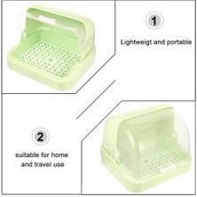 Htun 1 Adet Anti Toz Bebek Biberon Şişe Saklama Kutusu Toz Geçirmez Kurutma Rafı Bebek Çatal Sofra Depolama Konteyner Süzgeç | Kurutma Rafı (Yeşil) (Yurt Dışından)