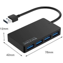 Htun Pc Laptop Için USB 3.0 Hub 4 Bağlantı Noktalı Yüksek Hızlı USB Çoklu Spliter Genişletme Adaptörü (Yurt Dışından)