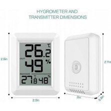 Htun Beyaz Sensörlü Iç ve Açık Kablosuz Termometre ve Higrometre (Yurt Dışından)