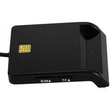 Htun USB Sım Akıllı Kart Okuyucu Banka Kartı Ic / Id Emv Sd Tf Mmc Cardreaders Usb-Ccıd Iso 7816 Windows 7 8 10 Linux Os Için (Yurt Dışından)