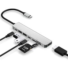 Htun Macbook Air Için Dhrs USB C Hub Adaptörü Dongle, 4K 60hz HDMI ile Macbook Pro, 87W Güç Dağıtımı (Yurt Dışından)