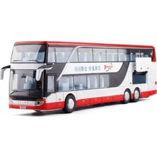 Htun Yüksek Simülasyon 1/32 Alaşım Diecast Çift Katlı Otobüs Ses ve Işık Otobüs Modeli Metal Lüks Otobüs Araç Erkek Oyuncakları | Diecasts & Amp;oyuncak Araçlar (Yurt Dışından)