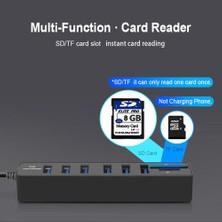 Htun USB Hub 3.0 Çoklu USB Splitter 3.0 Mikro USB 3 Hub 3/6 Bağlantı Noktaları Tf Sd Kart Okuyucu Hakkı Pc Bilgisayar Aksesuarları Için (Yurt Dışından)