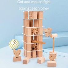 Htun Çocuk Ahşap Kedi Mouse Play Mantık ve Ellerini Geliştirin Abilit Inşaat Oyuncakları Çocuk Bebek Yapboz Oyunu Oyuncak | Gags ve Amp;pratik Şakalar (Yurt Dışından)