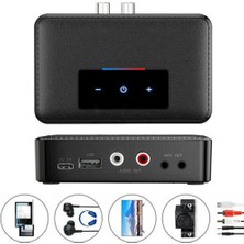 Htun Bluetooth 5.0 Verici Alıcısı Kablosuz 3.5mm Aux Nfc 2 Rca Ses Adaptörü (Yurt Dışından)