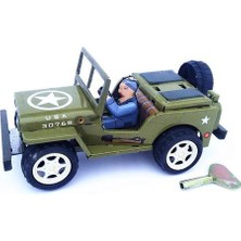 Htun Yetişkin Koleksiyonu Retro Wind Up Oyuncak Metal Teneke Jeep Modeli Mekanik Oyuncak Clockwork Oyuncak Rakamlar Modeli Çocuklar Hediye | Rüzgar Up Oyuncaklar (Yurt Dışından)