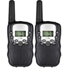 Htun Çocuklar Walkie-Talkies, 3 Km Açık Kablosuz Sohbet (Siyah) (Yurt Dışından)