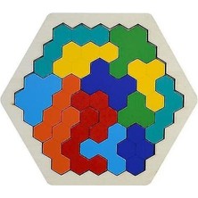 Htun Ahşap Tangram Jigsaw Beyin Tetris Oyunu Bulmaca Blokları Okul Öncesi Çocuklar | Bulmacalar (Yurt Dışından)