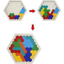 Htun Ahşap Tangram Jigsaw Beyin Tetris Oyunu Bulmaca Blokları Okul Öncesi Çocuklar | Bulmacalar (Yurt Dışından)