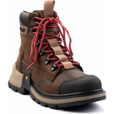 Cat Dark Brown Leather Erkek Outdoor Bot CAT1111111303