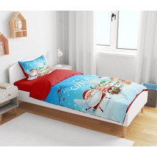 Erays Home Erayshome Yılbaşı Christmas 3D Dijital Baskılı Tek Kişilik (Çarşafsız) Nevresim Takımı