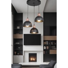 Lumen İstanbul Bella 3'lü Siyah Avize