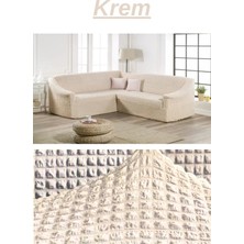 Kanway Bürümcük Eteksiz L Köşe Koltuk Örtüsü. 7 Kişilik Esnek, Köşe Koltuk Kılıfı. Toplam Uzunluk 550CM
