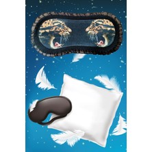 Pazariz Pembecin Uyku Göz Bandı Maskesi Işık Önleyici Gözlük Maske Bant Eye Mask Leopar (1adet)