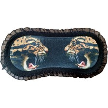 Pazariz Pembecin Uyku Göz Bandı Maskesi Işık Önleyici Gözlük Maske Bant Eye Mask Leopar (1adet)