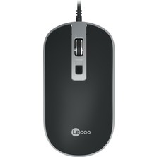 Lenovo Lecoo MS104 USB Kablolu 1600DPI 4 Tuşlu Optik Mouse Siyah