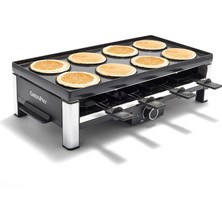Greenpan Sağlıklı Seramik Yapışmaz, 3'ü 1 Arada Ters Çevrilebilir Izgara, Tava ve Raclette,gözleme Tabağı, 8 Mini Kare Yapışmaz Tava