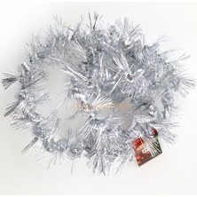 Leva House Yılbaşı Süsü Simli Helezon - Gümüş Renk