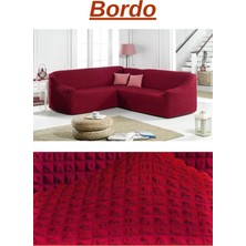 Kanway Bürümcük Eteksiz L Köşe Koltuk Örtüsü. 7 Kişilik Esnek, Köşe Koltuk Kılıfı. Toplam Uzunluk 550CM