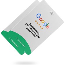 NFC ve QR Kodlu Google Yorum ve Puanlama Kartı 2'Lİ PAKET