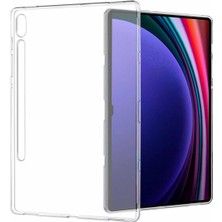 Ukscase Samsung Galaxy Tab S9+ / S9 Fe+ Uyumlu Şeffaf Silikon Kılıf + Kırılmaz Nano Cam Ekran Koruyucu