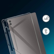 Ukscase Samsung Galaxy Tab S9+ / S9 Fe+ Uyumlu Şeffaf Silikon Kılıf + Kırılmaz Nano Cam Ekran Koruyucu