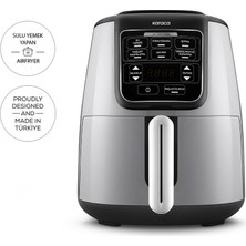 Karaca Air Pro Cook Xl 2 In 1 Konuşan Airfryer Cool Gray 4 Kişilik Fritöz