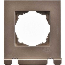 Günsan Elektrik Eqona Pratik Fiş Tutucu Çerçeve, Mocha